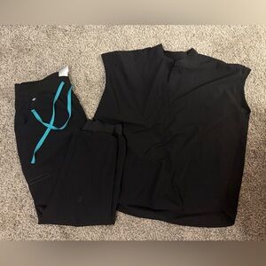 Black Scrub Set